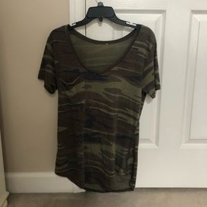 Z supply vneck camo tee